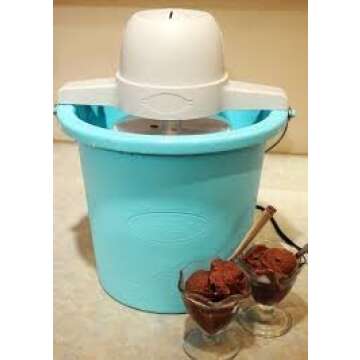 Nostalgia ICMP400BLUE 4-Quart Electric Ice Cream Maker with Easy Carry Handle