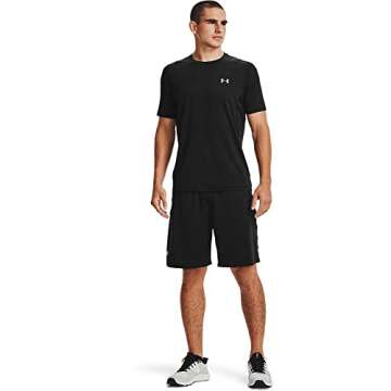 Under Armour mens Raid 2.0 Wokout Gym Shorts , Black (001)/White , Large