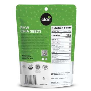 Organic Chia Seeds - Non-GMO Superfood, Vegan & Kosher