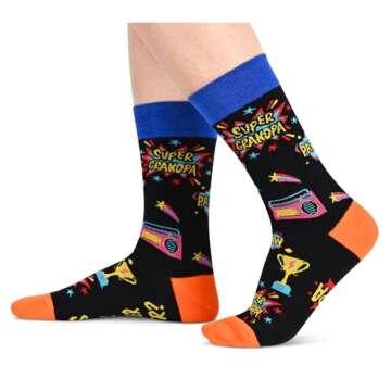 HAPPYPOP Best Gifts For Grandparents - Unique Grandma & Grandpa Socks