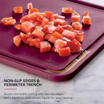 KitchenAid Classic Cutting Board - Non Slip Beetroot