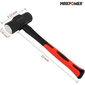 MAXPOWER 4lb Sledge Hammer with Fiberglass Handle