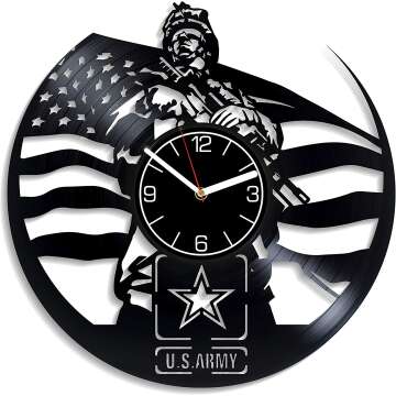 US Army Vinyl Record Wall Clock