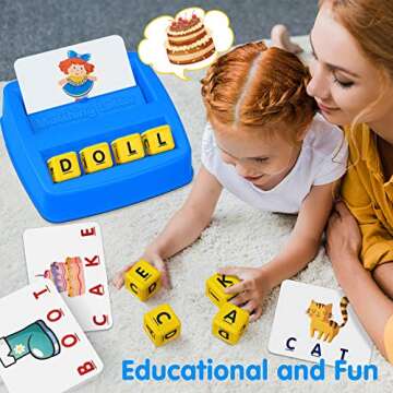 NARRIO Educational Toys for 3 4 5 Year Old Boys Gift, Matching Letter Game Preschool ABC Learning Toys for Kids Ages 4-8 Years, Christmas Birthday Gifts for 3-6 Year Old Boys Toddler Toys Age 2-4