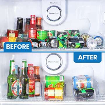 Utopia Kitchen Can Organizer For Pantry - Soda Can Storage Organizer Pantry, Fridge & Freezer Organization - Holds Food & Soup Can (Clear)