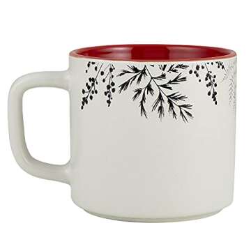 Creative Brands Christmas Coffee Mugs Stackable Stoneware Mug by the Heartfelt Collection, 14-Ounce, All Is Calm