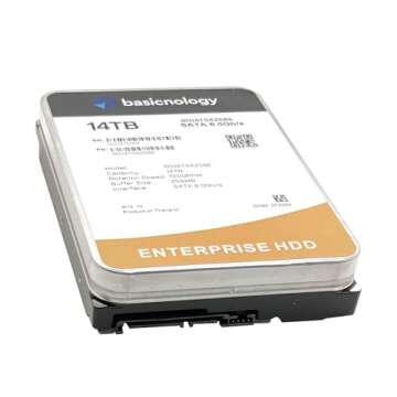 Basicnology Enterprise HDD 14TB 7200RPM SATA Data Center Hard Drive - Renewed