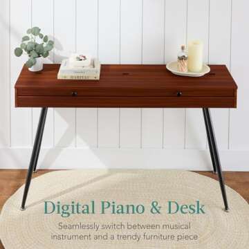 Weighted Full Size Digital Piano with Metal Legs