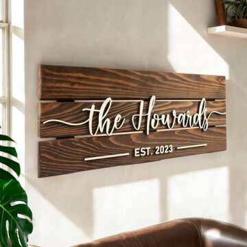 Personalized Custom Solid Wood Name Sign for Home, Office, Nursery, Wedding Gifts, Business Signs