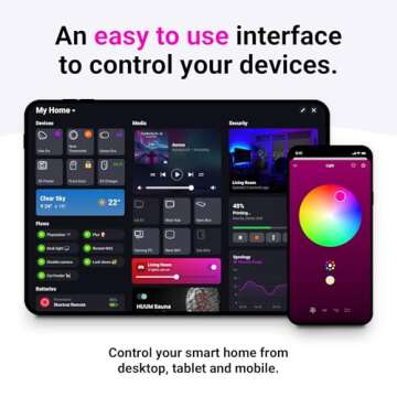 Homey Pro | Smart Home Hub for Home Automation – Features Z-Wave Plus, Zigbee, Wi-Fi, BLE, Infrared, Matter & Thread. Compatible with Apple Siri, Amazon Alexa & Google Home.