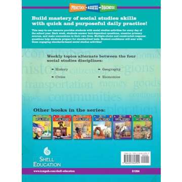 180 Days: Social Studies for 2nd Grade Practice Workbook for Classroom and Home, Cool and Fun Practice Created by Teachers (180 Days of Practice)