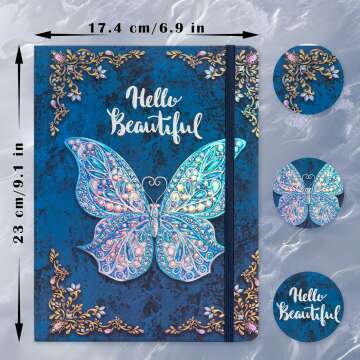 Elegant 3D Butterfly Embossed Journal for Writing