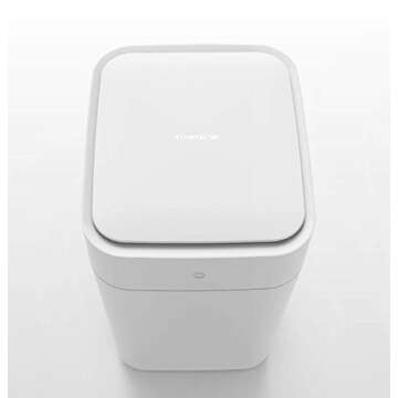 TOWNEW T1 Self-Sealing and Self-Changing 4 Gallon Trash Can, Automatic Open Lid and Motion Sense Activated Smart Home Electric Garbage Bin, White x1 Refill Ring Included (Up to 25 Bags)