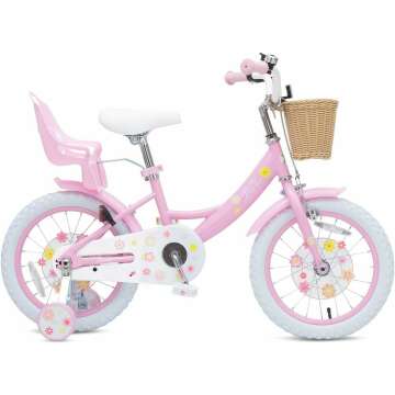 Girls Bike with Basket for Kids 3-14 Years