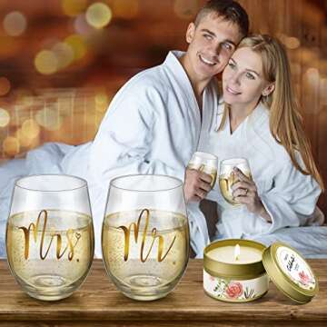 Yorktend Wedding Gifts Engagement Gifts for Couples Valentine's Day Gifts for Her Him Bride and Groom Newlywed Mr and Mrs, Bride To Be Gifts Honeymoon Essentials, Anniversary, Just Married, Travel