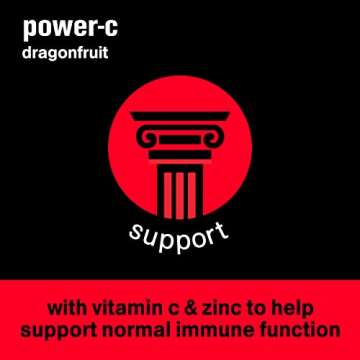 vitaminwater power-c electrolyte enhanced water w/vitamins, dragonfruit drinks, 20 fl oz, 12 Pack