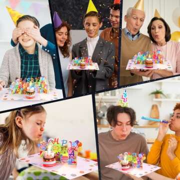 3D Birthday Cards with LED Candle & Music