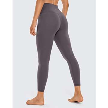 CRZ YOGA Butterluxe High Waisted Capris Workout Leggings for Women 23'' - Lounge Leggings Buttery Soft Yoga Pants Tornado Grey Medium