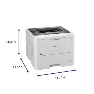 Brother HL-L6210DW Business Monochrome Laser Printer with Large Paper Capacity, Wireless Networking, and Duplex Printing, White