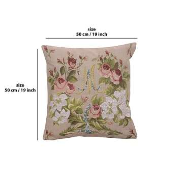 Marie Antoinette I French Tapestry Cushion - 19 in. x 19 in. Cotton by Charlotte Home Furnishings