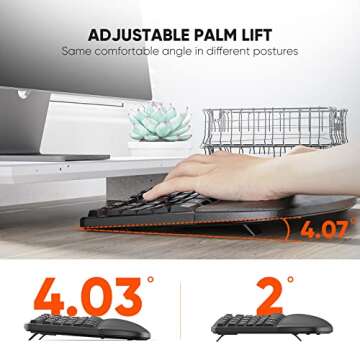 Wireless Ergonomic Keyboard and Mouse Set