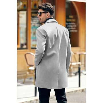 PASLTER Men's Trench Coat