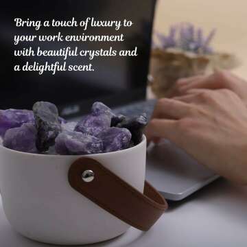 Lavender Candle & Crystals Aromatherapy Harmony Set