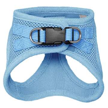 Best Pet Supplies Voyager Step-in Air Dog Harness - All Weather Mesh Step in Vest Harness for Small and Medium Dogs Baby Blue (Matching Trim), L (Chest: 18-20.5")