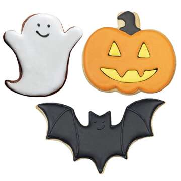 Halloween Cookie Cutters Set - 3-Pc Made in USA