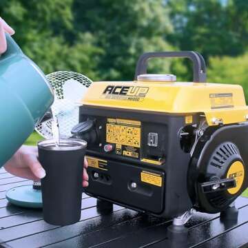 Aceup Energy 1,000W Gas-Powered Generator, Small Portable Generator Camping Ultralight, EPA & CARB Compliant