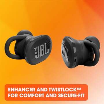 JBL JBLENDURACEBLKAM-Z Endurance Race Waterproof Wireless Sport Earbuds Black - Certified (Renewed)