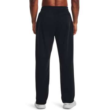 Under Armour Men's Rival Fleece Pants, (001) Black / / White, X-Small