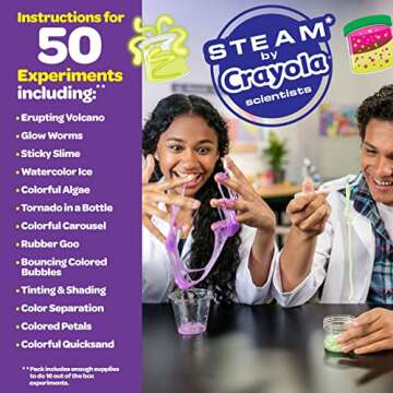 Crayola Color Chemistry Set (50 Experiments), Science Kit For Kids, STEM Toy for Kids, Gift for Boys & Girls, Ages 7, 8, 9