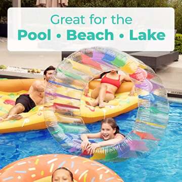 Greenco Giant Inflatable Pool Float, 52"x52" Lounger, Inflatable Raft for Pool, Lake, Beach Parties, Swimming Pool Accessories, Lake Floats, Summer Fun Pool Toys for Adults & Kids - PVC Material