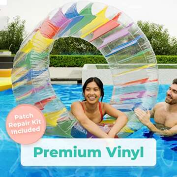 Greenco Giant Inflatable Pool Float, 52"x52" Lounger, Inflatable Raft for Pool, Lake, Beach Parties, Swimming Pool Accessories, Lake Floats, Summer Fun Pool Toys for Adults & Kids - PVC Material