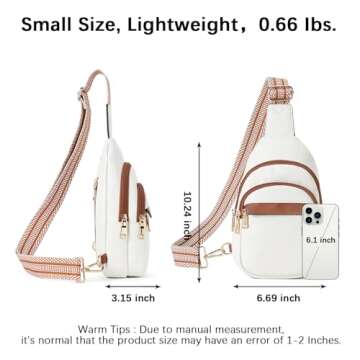 BOSTANTEN Beige Leather Sling Bag for Women