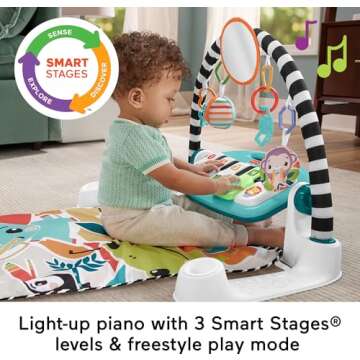 Fisher-Price Glow and Grow Kick & Play Piano Gym