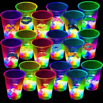 Unbrands 16oz Glowing Party Cups for Indoor Outdoor Party Event Fun,Light Up Cups for Night Event Favor Decorations Supplies - Glow Cups Party Pack with Flashing Color -23Pack, 24 Count (Pack of 1)