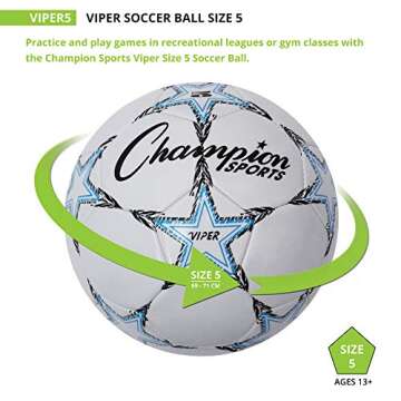 Champion Sports Viper Soccer Ball - Size 5