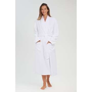 MONARCH Plush Lined Microfiber Bath Robe for Women or Men - Super Soft, Durable Luxury Spa, Resort & Hotel Bathrobe, Generously Sized (Unisex) Cypress