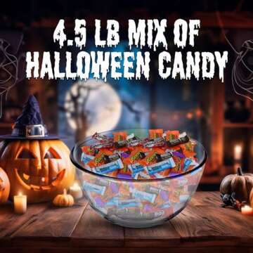 Halloween Hershey Bulk Chocolate Candy Individually Wrapped - Milk Chocolate Halloween Party Candy Mix Trick Or Treat Variety Mix For treats, Party Favors & Snacks (4.5 Pound)