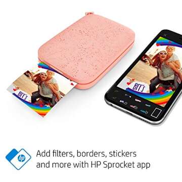 HP Sprocket Portable 2x3" Photo Printer - Pink