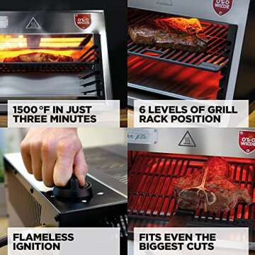 The Otto Grill Lite, Infrared Steak Grill from Otto Wilde, 1500°F in 3 Minutes, Integrated Grill Drawer, 100% Stainless Steel