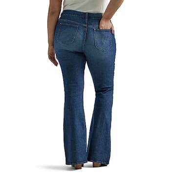 Lee Women's Plus Size Legendary Mid Rise Flare Jean, Inner Strength