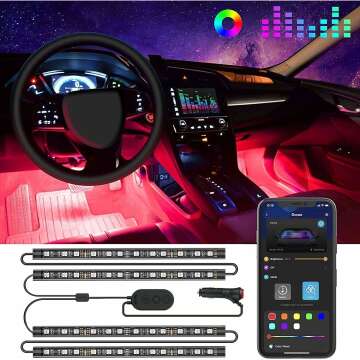 Govee Car LED Lights - Smart RGB Interior Lights with App Control