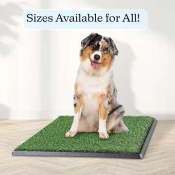 Artificial Grass Puppy Pee Pad for Dogs and Small Pets - 20x25 Reusable 3-Layer Training Potty Pad with Tray - Dog Housebreaking Supplies by PETMAKER