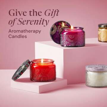 Aromatherapy Candle Gift Set for Women - Scented Candles for Home - Unique Christmas Gift Set for Women - Birthday, Bridesmaid, Housewarming Candle Set with Scented Sachets - Gift Ideas for Women