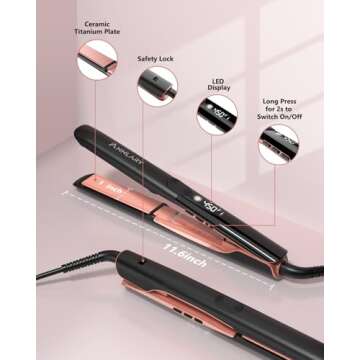 Annlary 2-in-1 Hair Straightener and Curler