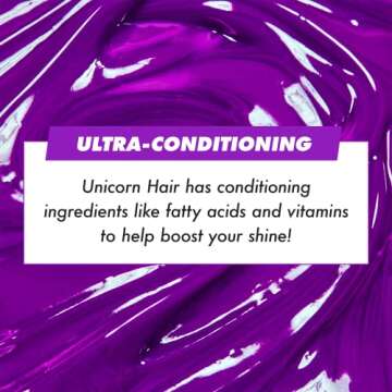 Lime Crime Full Coverage Unicorn Hair Dye, Pony (Violet Purple) - Damage-Free Semi-Permanent Hair Color Conditions & Moisturizes - Temporary Hair Tint Kit Has A Sugary Citrus Vanilla Scent - Vegan