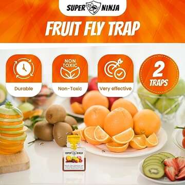 Super Ninja Fruit Fly Trap Indoor - Double Kit - 3 Weeks Effectiveness